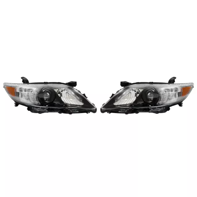 LABLT Headlight Headlamps For 2010 2011 Toyota Camry SE Black+Chrome Left&Right