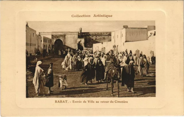 CPA AK MAROC RABAT Entrée de Ville au retour du Cimetiere (31240)
