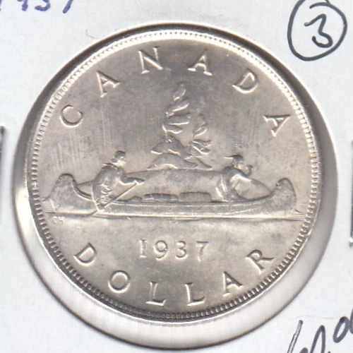 カナダ　1ドル銀貨　1937年 1937 CANADA SILVER Dollar $1 (3) $60.00 - PicClick CA