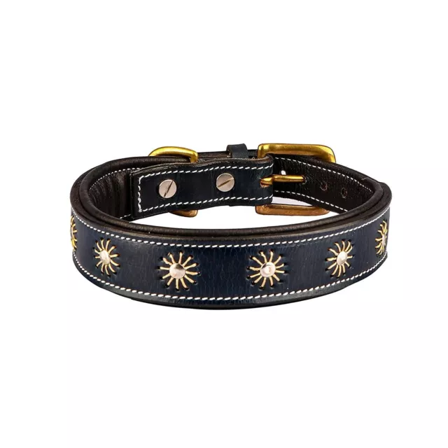 STG Collar para perro de piel, cómodo y ligero, hecho a mano, con diseño de...