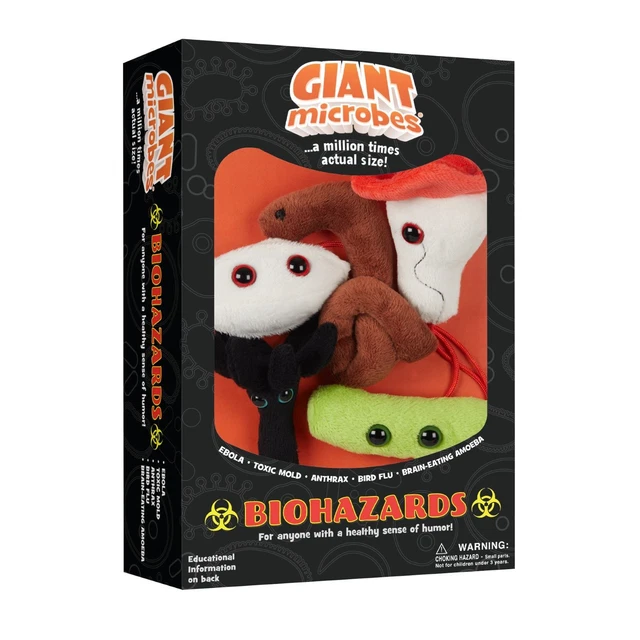 GIANT MICROBES PLUSH Toy Soft Original Gift Box Educational Biohazards