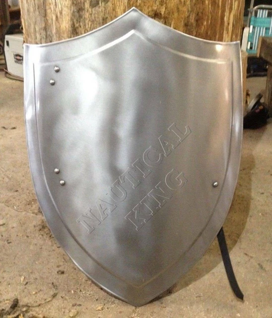 Medieval heater shield 18'' Shield Knight SCA LARP 18GA Battle Armor Shield.