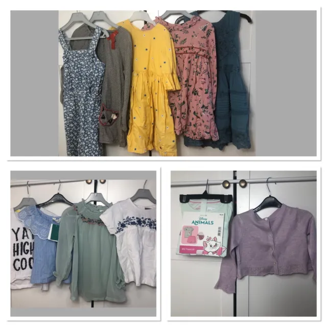 girls clothes bundle 3-4 years next  11 Items NEXT BNWT Sumer Dress Dungarees pj