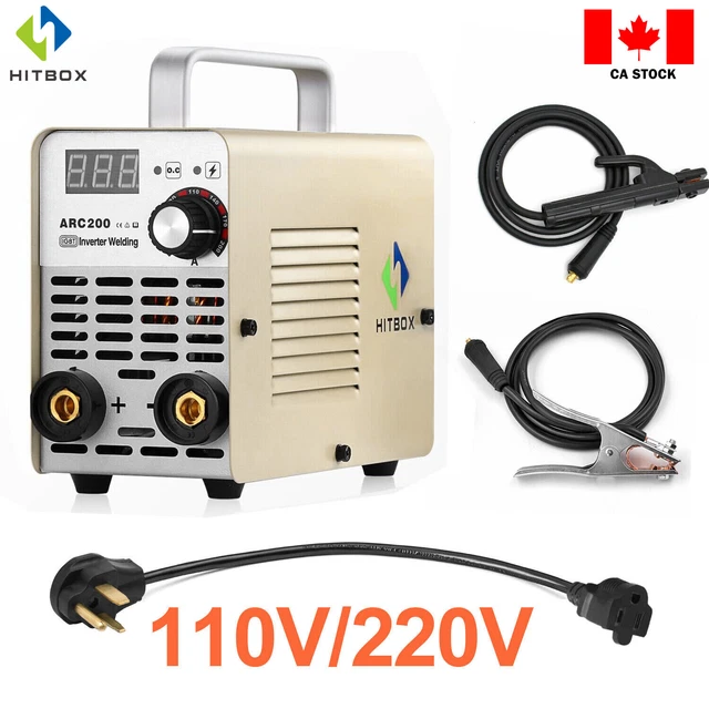 HITBOX Mini 200Amp ARC Welding Machine 110V / 220V MMA ARC Stick Protable Welder