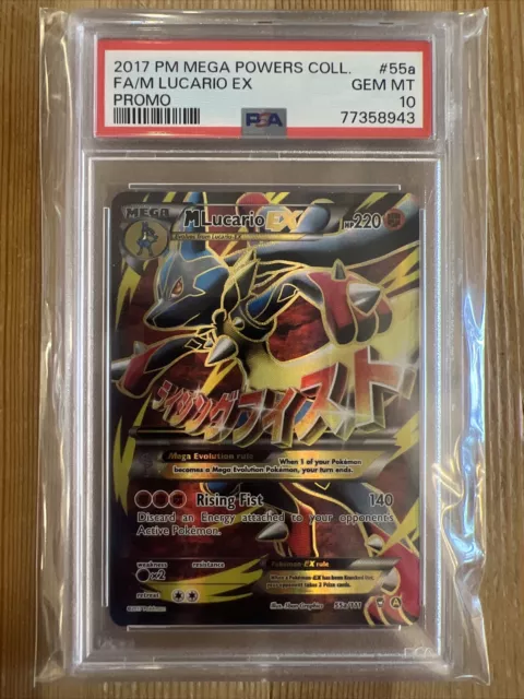 Mavin  🔥Shiny Mega M Lucario EX 55a/111 MINT PSA10?-best  PRICE$🔥🔥🔥