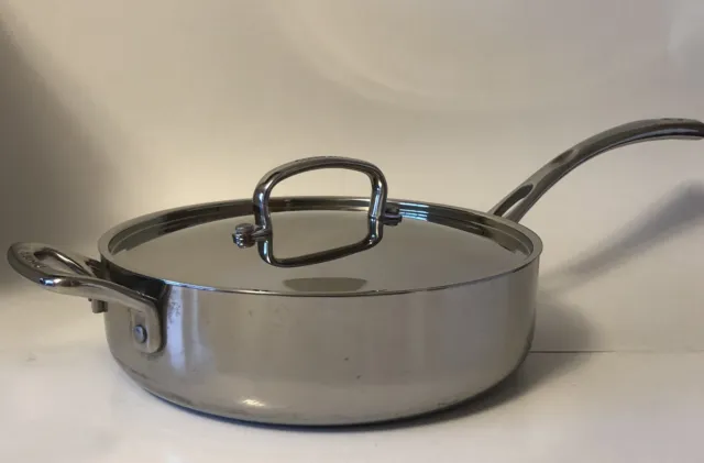 Cusinart  10” stainless steel 3 Quart Skillet Fry Pan With Lid Induction France