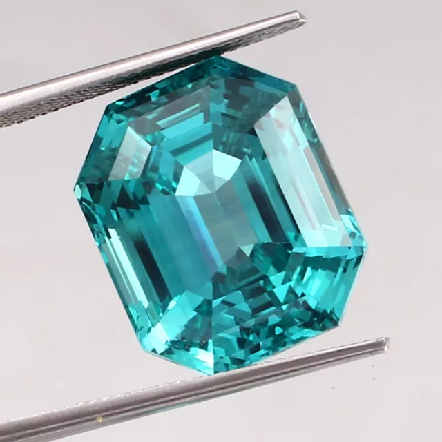 Natural Ceylon Blue Green Parti Sapphire Loose Radiant Cut Gemstone 31.85 Cts