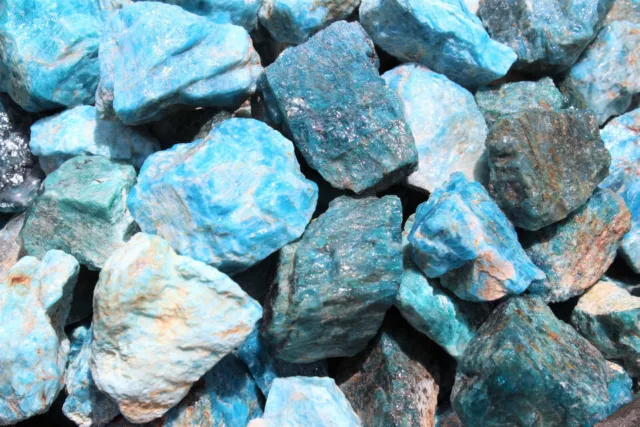 100% Natural Blue Apatite Rough Stone LB (Crystal Wholesale Bulk Lots)