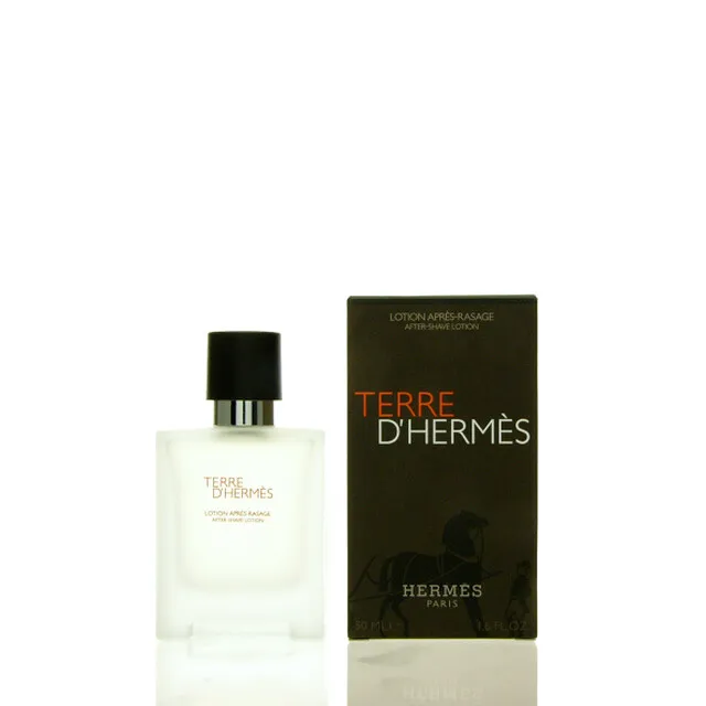 (799 EUR/l) Hermès Terre D'Hermès After Shave lozione 50 ml rasatura NUOVO IMBALLO ORIGINALE