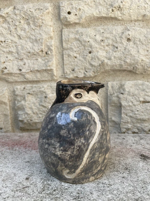 Petit vase en céramique pingouin XXe