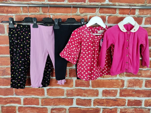 BABY GIRL BUNDLE AGE 12-18 MONTHS JOULES etc LEGGINGS TROUSERS CARDIGAN TOP 86CM