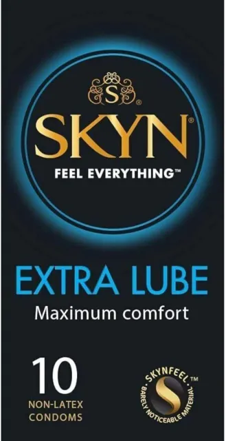 Preservativos extralubricados Skyn para hombres, 10 unidades Feel...