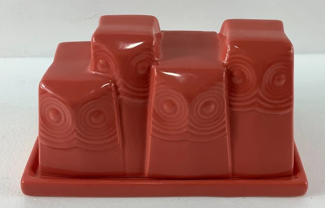 Plato de mantequilla cubierto de olmo oeste naranja permiso salmón