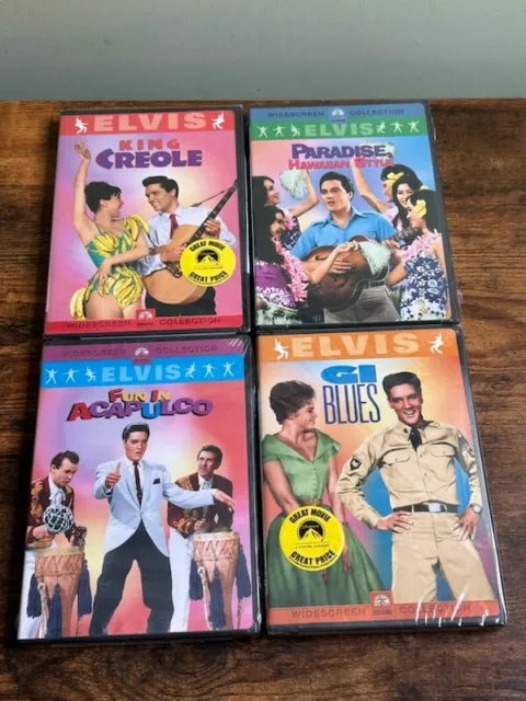 New LOT 4 Elvis Presley MOVIE DVD GI Blues Hawaiian Fun in Acapulco Creole