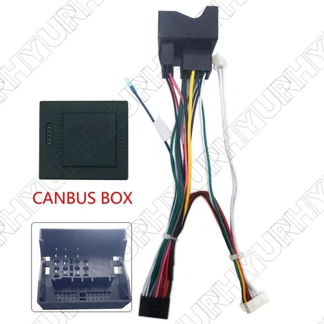Adaptateur Faisceau Câbles 16 Broches + Décodeur Canbus Pour Peugeot 206 207 307 - Compatible Autoradio Android Après-vente
