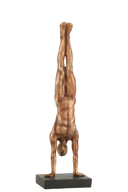 Turner Mann Torso Akt Athlet Sportler H33 cm Skulptur Gold Figur