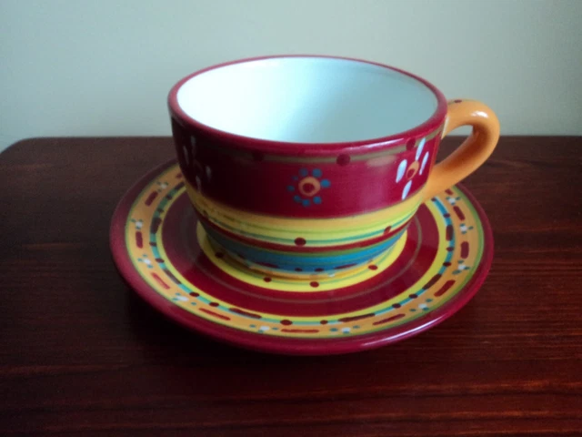 FESTIN COQUIN   Tasse mit Untertasse, Keramik, Frankreich