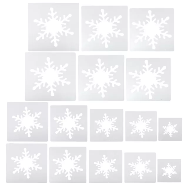 Snow Painting Stencils, 16 Pack Paint Stencils Painting Template Stencil