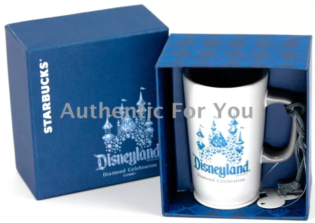 New Disneyland 60th Diamond Celebration Disney Starbucks Ceramic Mug Ornament