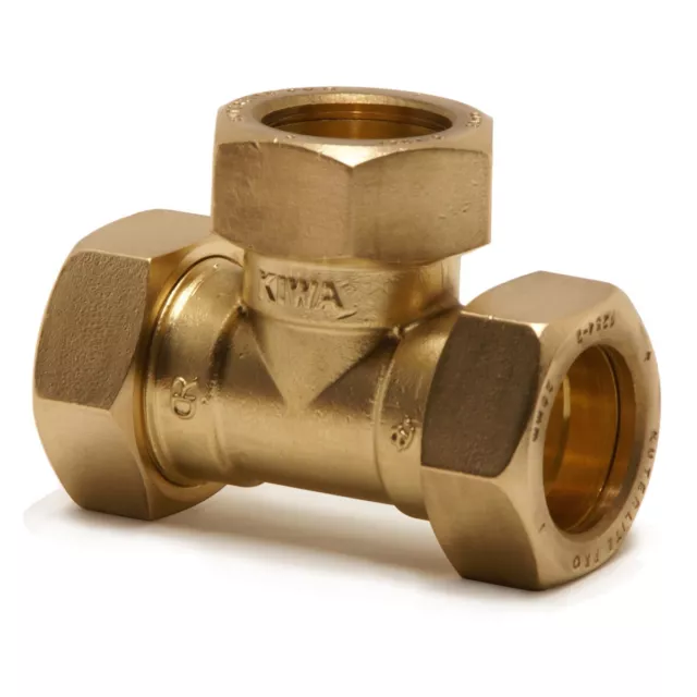 Kuterlite K900 Pro 15mm Equal Tee, DZR Brass, Compression - KS918X