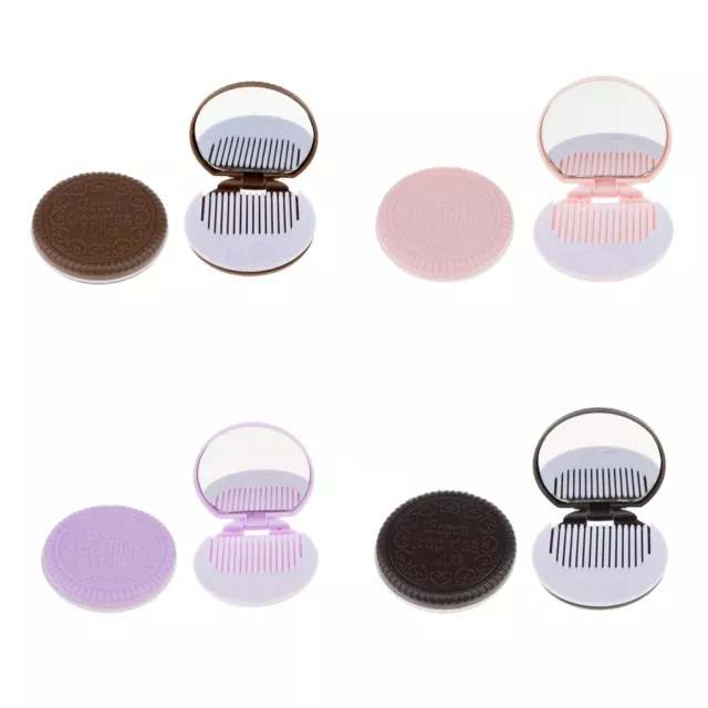 Travel Folding Chocolate Shape Makeup Mirror Pocket Handbag Compact Cosmetic