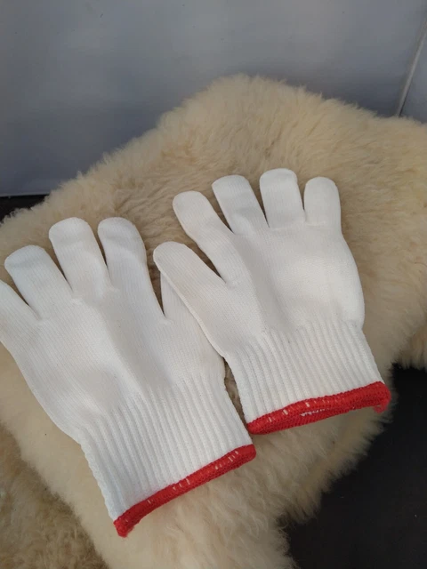 Girl Simple Cotton Parade Winter Gloves Medium White - New W/O Tags