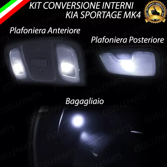 Kit Full Led Interni Kia Sportage Mk4 Conversione Completa 6000K Canbus No Error