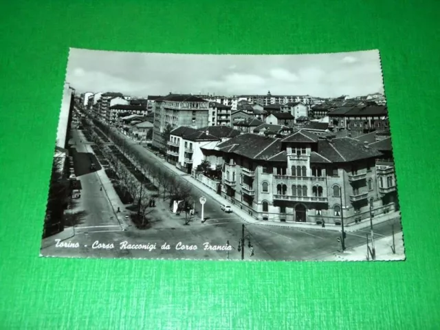 Cartolina Torino - Corso Racconigi da Corso Francia 1950 ca. #