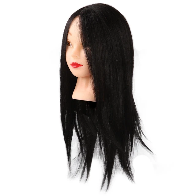 55cm Hair Mannequin Head Hair Stying Training Large Ears Mixed Real Hairdres Zz1