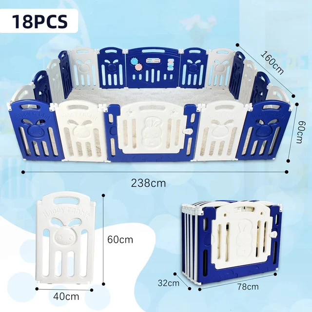 Box Per Bambini Gupamiga Con 14 Pannelli - Recinzione Sicurezza Per Interni Ed Esterni - Foto 7