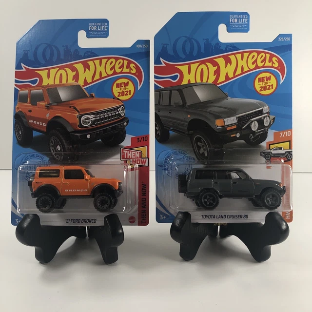 2021 HOT WHEELS Toyota Land Cruiser 80 & '21 Ford Bronco Hot Trucks Lot