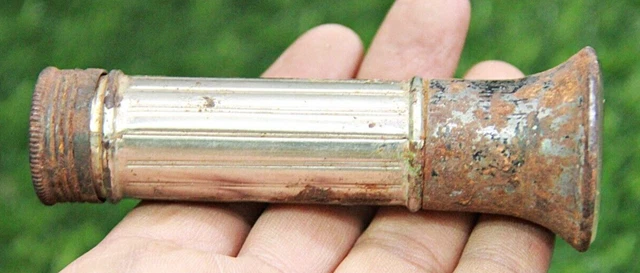 Old Vintage Metal Flashlight Torch for Nostalgic Nights - Classic Illumination