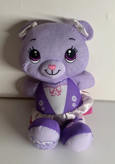 Fisher Price Doodle Bear 15” Plush Washable Stuffed Ballerina Purple