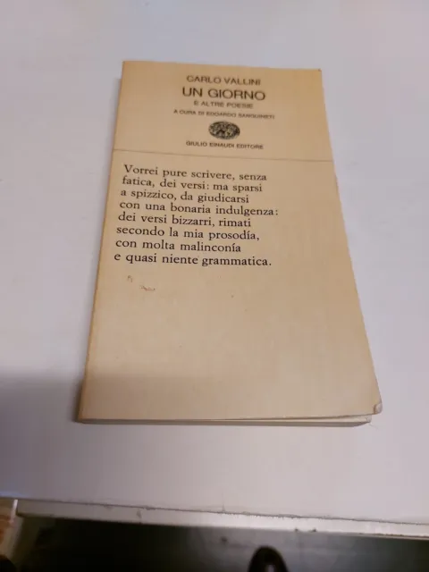 Carlo Vallini, Un giorno e altre poesie Einaudi 1967, 27n23