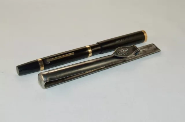 Vintage Swan Mabie 130C S-F  Fountain Pen - Hard Rubber - Nr Mint- With Pocket