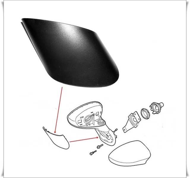 Copriviti Specchio Retrovisore Destro Per Fiat Punto - Calottina Nero, Compatibile Grande Punto E Punto Evo - Foto 6