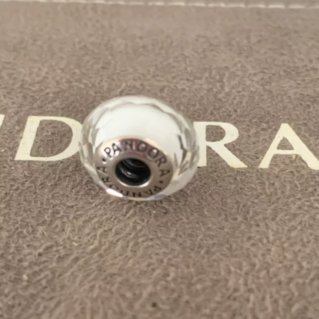 Pandora glass Charm Silver