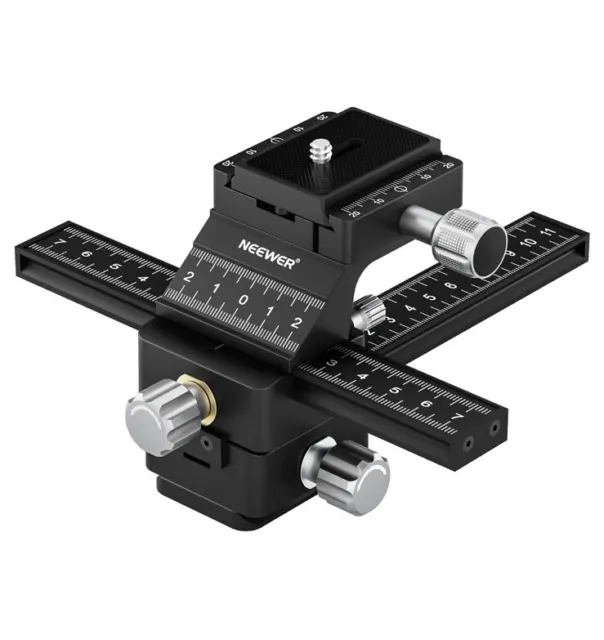 Neewer Photography 4-Way Macro Focusing Rail Slider with Quick Release Plate NEW