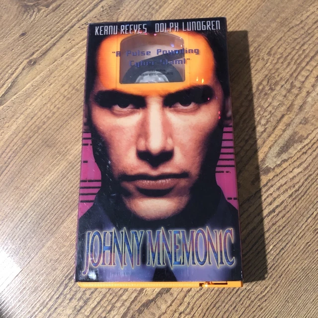 JOHNNY MNEMONIC VHS Keanu Reeves Lundgren ORANGE Tape