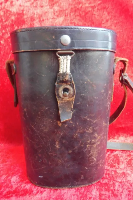 Very old Binoculars - Quiver, Leather Bag (Military), 23cm