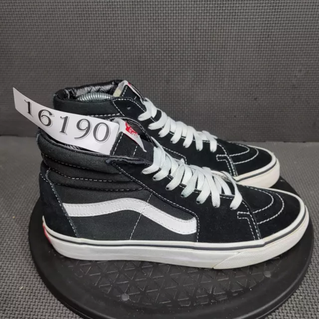 Vans SK8-Hi Shoes Womens Sz 7 Black White Skate Sneakers