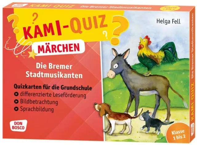 Kami-Quiz Märchen: Die Bremer Stadtmusikanten | Helga Fell | Box | 34 S. | 2021