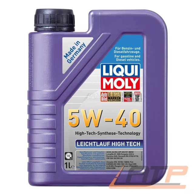 1 L Liter Liqui Moly Leichtlauf High Tech 5W-40 Motor-Öl Motoren-Öl 50047828