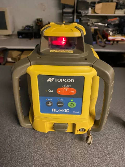 TOPCON RL H4C LASER LEVEL  WITH RECEIVER AND CHARGER. Rotary Laser Level