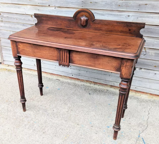 A Late Victorian Two Drawer Writing/ Side Table... possibly Maritime