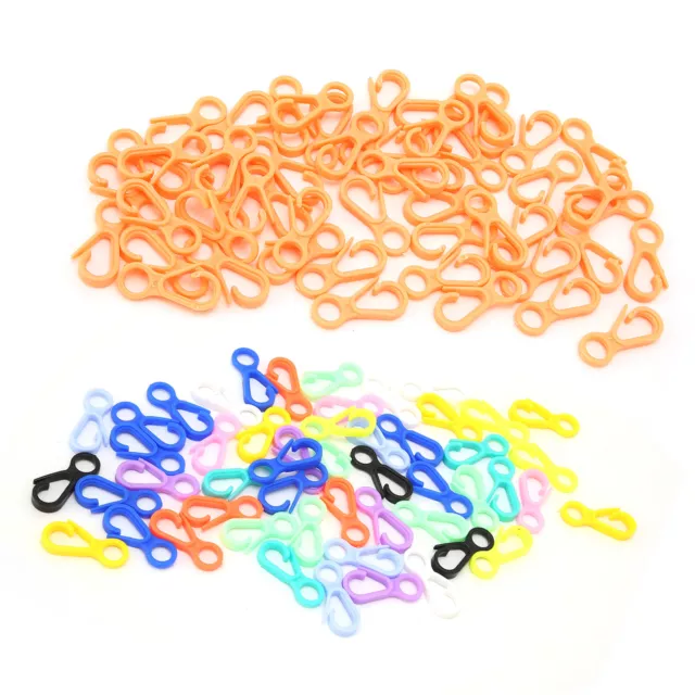 50Pcs Plastic Clips Lobster Claw Clasps Lanyard Snap Hooks Mini Carabiner Buckle