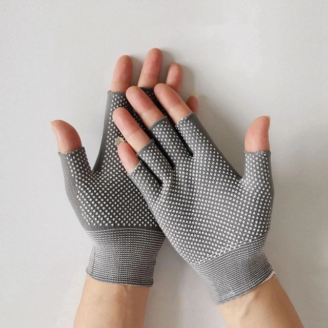 Fingerless Outdoor Bicycle Anti-skid Half Finger Fishing Gloves (Grey)