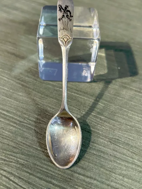 Sterling Silver Baby Spoon With Enameled Scarecrow - 4"- W & S Soerensen-Denmark