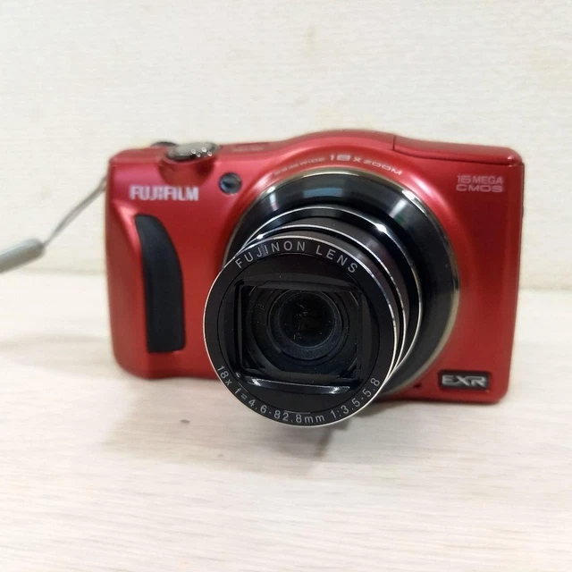 FUJIFILM FINEPIX F820 EXR 16MP Digital Camera Red Used From