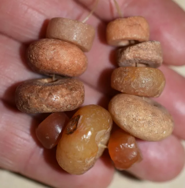 Ancient Agate Stone Excavated Djenne Dig Beads Mali African Trade 1000 Years Old 3
